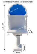 Cupola cielo azzurro con base altezza 116 cm - Adatta per statue fino a 50 cm di altezza - immagine 6