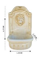 Fontana a parete sospesa altezza 77 cm - immagine 4