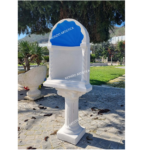 Cupola cielo azzurro con base altezza 116 cm - Adatta per statue fino a 50 cm di altezza