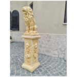 Statua leone con colonna altezza 122 cm