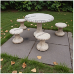 Tavolo con 4 sgabelli Diametro 102 cm