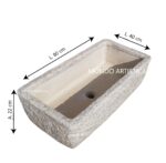 Lavandino unica vasca 80x40 cm - immagine 3