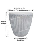 Vaso rotondo - Altezza 32,5 Cm Diametro 35 cm - immagine 2