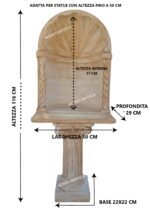 Cupola con base altezza 116 cm - Adatta per statue fino a 50 cm di altezza - immagine 4
