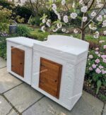 Lavandino da esterno con mobile e Piano di avoro - Larghezza 168 Cm - immagine 5