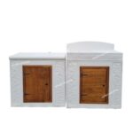 Lavandino da esterno con mobile e Piano di avoro - Larghezza 168 Cm - immagine 10