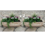 2 x Vaschetta Rettangolare - 54x23 cm